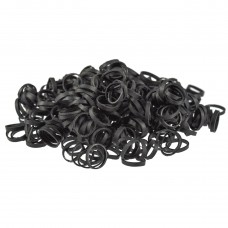 Paw Marks Latex Bands 9,5 mm - profesionálne, super odolné latexové pásky, 1000 ks. Hrubý, Čierny