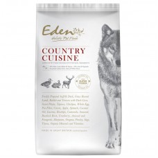 Eden Dog Country Cuisine Kačica, jahňacina, králik a zverina Veľkosť S - kompletné krmivo pre psov malých plemien, bez obilnín a lepku, podporuje telo