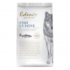 Eden Dog Fish Cuisine Losos, sleď a pstruh, veľkosť S - kompletné krmivo pre psov malých plemien, bez obilnín a bez lepku, podporuje močové ústrojenstvo a