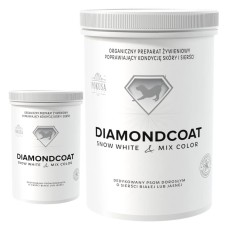 Pokusa DiomondCoat SnowWhite & MixColor - plne prírodný prípravok zlepšujúci bielu a svetlú farbu srsti - Hmotnosť: 300g