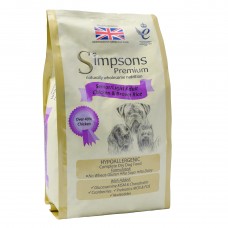 Simpsons Premium Senior / Light Chicken & Brown Rice - krmivo pre psov, kuracie mäso a hnedá ryža - 12 kg