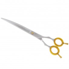 P&W Wild Rose Curved Scissors - zakrivené nožnice so saténovým povrchom a jednostranným mikrorezom - Veľkosť: 8 "