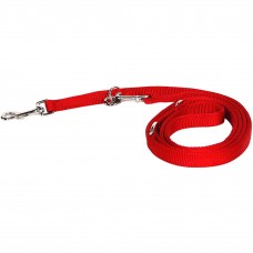 Hamilton Double Thick Euro Leash 16mm - obojstranné nylonové vodítko, 6v1, pre malých psov - Farba: červená