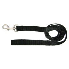 Hamilton Single Thick Leash Long - nylonové vodítko pre psov stredných a veľkých plemien, šírka 25 mm, dĺžka 183 cm - Farba: čierna