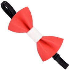 Record Collar Bow Medium - elegantný motýlik pre psov a mačky, s nastaviteľným obvodom, 8x4cm - červený