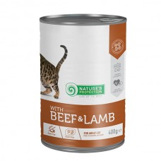 Nature's Protection Mačka Beef & Lamb Mokré krmivo pre mačky s hovädzím a jahňacím mäsom, 400 g