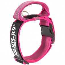 Julius K9 Color&Gray obojok s rukoväťou 50 mm - obojok pre psa, s rukoväťou a bezpečnostným zámkom - ružový