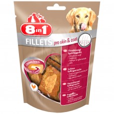 8v1 Fillets Pro Skin & Coat 80g - maškrty pre psov, podporujúce vzhľad a fungovanie kože a srsti