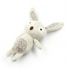 Record Cotton Rabbit 30cm - bavlnený králik, hračka pre psa s pískadlom 
