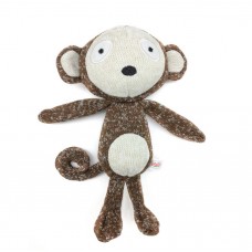 Record Cotton Monkey 19cm - bavlnená opica, hračka pre psíka s pískadlom
