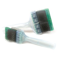 ActiVet Diamond Soft Green Brush - mäkká, obojstranná, flexibilná kefa pre plemená s malým množstvom podsady alebo na dlhú/hodvábnu srsť, ihly