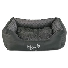 Blovi Bed Milano Minky Grey - pohodlná posteľ, pelech pre psa, šedá - veľkosť S