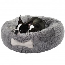 Blovi Bed Plyšový donut - mäkký, hebký a antistresový pelech pre psa, sivý - veľkosť L