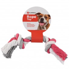 Flamingo Pink Rope Toy - lanová žuvačka pre psov - S