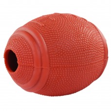 Americký futbal Flamingo - hračka pre psa, lopta s otvorom na pamlsky - Červená