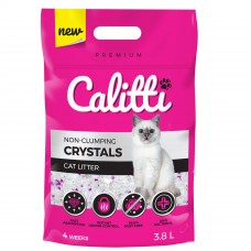 Calitti Crystals stelivo pre mačky - super absorpčné, antibakteriálne, silikónové stelivo pre mačky, bez zápachu - 3,8 l