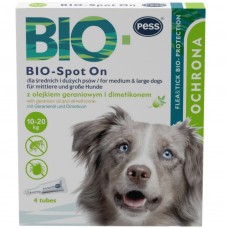 Pess Bio-Spot On Geranium Oil 10-20kg - prírodné kvapky na blchy a kliešte pre stredné a veľké psy