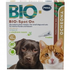 Pess Bio Spot On Neem Oil 10kg - prírodné kvapky na kliešte a blchy pre mačky a malé psy, s neemovým olejom
