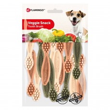 Flamingo Veggie Snacks 7,5 cm - maškrty pre psov v tvare zubnej kefky 