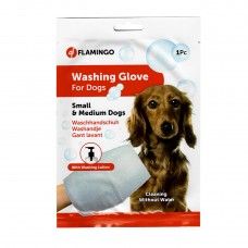 Flamingo Washing Glove Dog - balzamom nasiaknutá rukavica na umývanie psa, bez použitia vody - S