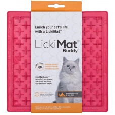 LickiMat Classic Buddy Cat - mäkká podložka na maznanie mačiek - ružová