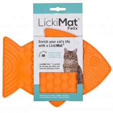 LickiMat Classic Felix - mäkká ligotavá podložka pre mačky - Orange