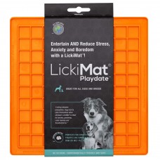 LickiMat Classic Playdate- mäkká ligotavá podložka pre psov a mačky - oranžová