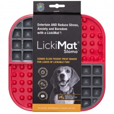 LickiMat Slomo - tvrdá ligotavá podložka pre psa a mačku - Červená