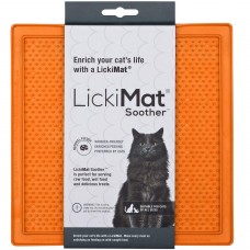 LickiMat Classic Soother Cat - mäkká ligotavá podložka pre mačky - Orange
