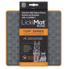 LickiMat Tuff Buddy - tvrdá ligotavá podložka pre psa a mačku - Orange