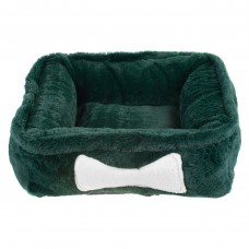Blovi Bed Fluffy Bone Emerald - mäkký, nadýchaný a relaxačný pelech pre psa, smaragdovo zelená - S