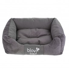 Blovi Bed Gordon Grey - elegantná sedačka, pelech pre psa, vyrobená z kvalitnej príjemnej látky s rebrovaním, L