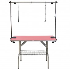 Blovi trimmerový stôl, stolová doska 120cm x 60cm, výška 78cm - ružová