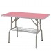 Blovi trimmerový stôl, stolová doska 120cm x 60cm, výška 78cm - ružová