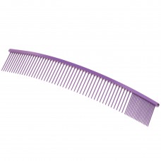 Show Tech Curved Comb 25 cm – veľmi ľahký, zakrivený hrebeň, ideálny na dokončenie rúcha, zmiešané rozostupy špendlíkov – fialová
