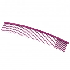 Show Tech Curved Comb 25 cm - veľmi ľahký, zakrivený hrebeň, ideálny na dokončenie srsti, zmiešané rozostupy špendlíkov - Fuchsia