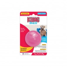 KONG Puppy Ball - gumená, mäkká loptička pre šteniatko, s plniacim otvorom, ružová - S, 6cm