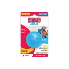KONG Puppy Ball - gumená, mäkká loptička pre šteniatko, s plniacim otvorom, modrá - S, 6cm
