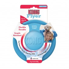 KONG Puppy Flyer S - šteniatko frisbee, gumený vrhací kotúč - Modrý