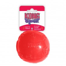 KONG Squeezz Ball L (8cm) - vždy vŕzgajúca loptička pre psa - Červená