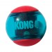 KONG Squeezz Action Ball Red - pískacia loptička pre psa, s iným povrchom, červená a modrá - M (3 ks)