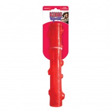 KONG Squeezz Stick M (28cm) - gumená palica pre psa, s fajkou - Červená