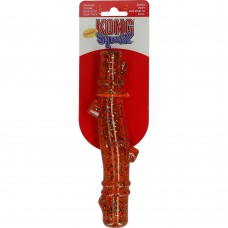Kong Squeezz Confetti Stick L (20cm) - trblietavá, gumená tyčinka pre psa, s pískadlom - Oranžová