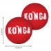 KONG Signature Ball L (8cm) 2ks. - hladká, gumená loptička pre psa, s pískadlom