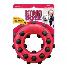 KONG Dotz Circle - hračka pre psa, kruh s pískadlom - S.