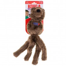 KONG Wubba Friends Bear - plyšová hračka pre psa, s chvostíkom, loptou vo vnútri a pískadlom - L