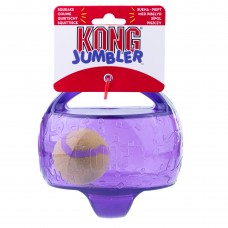 KONG Jumbler Ball M / L 14cm - veľká piskľavá loptička pre psa s rúčkami - fialová