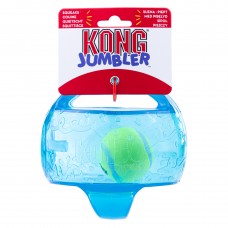 KONG Jumbler Ball M/L 14cm - veľká piskľavá loptička pre psa s rúčkami - modrá