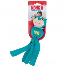 KONG Wubba Friends Ballistic Monkey - psí pazúrová opica, s chvostom, loptičkou vo vnútri a piskotom - S