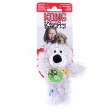 KONG Wild Knots Bears Grey - sivý medvedík pre psa, s povrazom vo vnútri a fajkou - XS